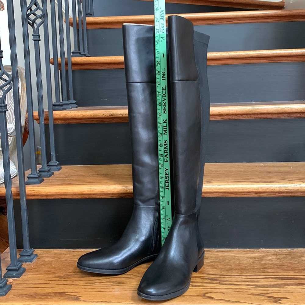 Sam Edelman Tall Black Leather Over-the-Knee Riding Boots